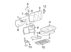 SEATS & TRACKS. REAR SEAT COMPONENTS.