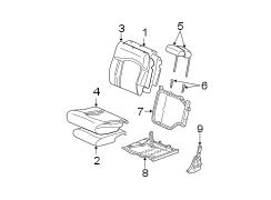 SEATS & TRACKS. REAR SEAT COMPONENTS.