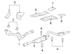 EXHAUST SYSTEM. EXHAUST COMPONENTS.