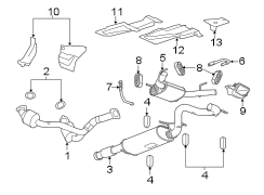 EXHAUST SYSTEM. EXHAUST COMPONENTS.