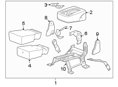 SEATS & TRACKS. FRONT SEAT COMPONENTS.