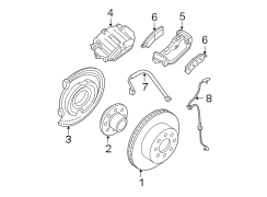 REAR SUSPENSION. BRAKE COMPONENTS.