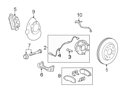 FRONT SUSPENSION. BRAKE COMPONENTS.