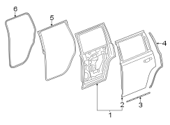 REAR DOOR. DOOR & COMPONENTS.