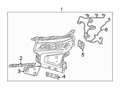 Front lamps. Headlamp components.