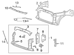 Image of Fender Bracket (Front, Upper) image for your 2021 Chevrolet Suburban  Z71 Sport Utility  