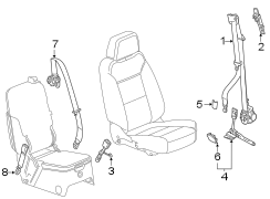 Restraint systems. Front seat belts.