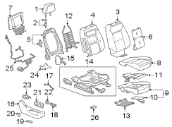 Seats & tracks. Passenger seat components.