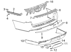 Rear bumper. Bumper & components.