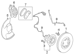 FRONT SUSPENSION. BRAKE COMPONENTS.