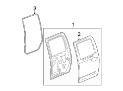 REAR DOOR. DOOR & COMPONENTS.