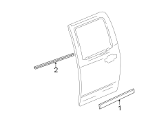 REAR DOOR. EXTERIOR TRIM.