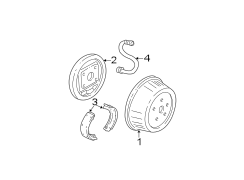 Rear suspension. Brake components.