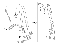 RESTRAINT SYSTEMS. REAR SEAT BELTS.