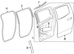 Door Belt Molding (Rear, Upper)