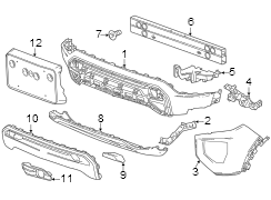 Bracket. Bumper. (Front, Lower). A component to which the.