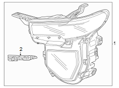 Front lamps. Headlamp components.