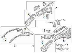 Image of Fender Splash Shield (Front) image for your 2020 Cadillac XT4 Premium Luxury Sport Utility 2.0L A/T FWD 