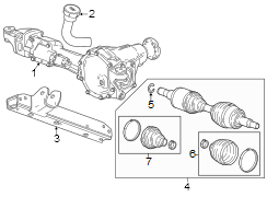 Front suspension. Axle & differential.