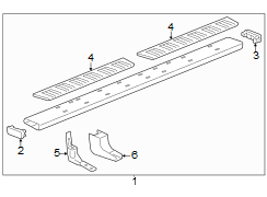 Image of Running Board End Cap (Rear) image for your 2020 Chevrolet Express 2500   