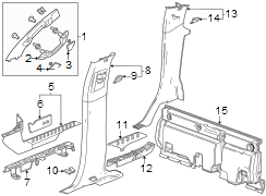 Image of Door Sill Plate Bracket (Front, Rear) image for your 2005 Chevrolet Cavalier   