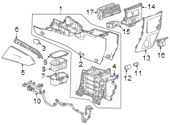 Image of Console Trim Panel image for your 2018 Chevrolet Spark  LS Hatchback 