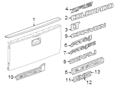 Tailgate Molding (Upper)