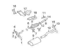 EXHAUST SYSTEM. EXHAUST COMPONENTS.