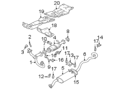 EXHAUST SYSTEM. EXHAUST COMPONENTS.