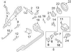 HOUSING & COMPONENTS. STEERING COLUMN ASSEMBLY.