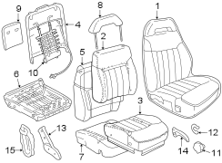 SEATS & TRACKS. FRONT SEAT COMPONENTS.