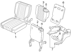 SEATS & TRACKS. REAR SEAT COMPONENTS.