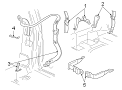 RESTRAINT SYSTEMS. FRONT SEAT BELTS. REAR SEAT BELTS.