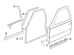 Front door. Door & components.