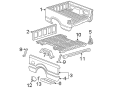 Pick up box. Box assembly. Floor. Front & side panels.