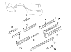 PICK UP BOX. EXTERIOR TRIM.