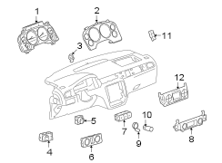 INSTRUMENT PANEL. CLUSTER & SWITCHES.