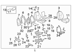 SEATS & TRACKS. FRONT SEAT COMPONENTS.