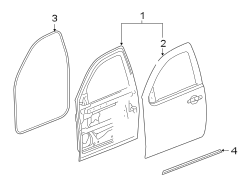 FRONT DOOR. DOOR & COMPONENTS.