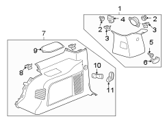 QUARTER PANEL. INTERIOR TRIM.