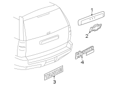 LIFT GATE. EXTERIOR TRIM.