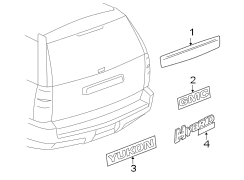 LIFT GATE. EXTERIOR TRIM.