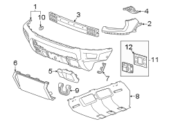 Image of Bumper Cover Spacer Panel (Upper, Lower). Bumper Cover Spacer. image for your 2021 Chevrolet Suburban  Premier Sport Utility  