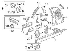 Image of Fender Rail Bracket (Front, Upper, Lower) image for your Chevrolet Suburban   