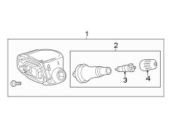 Tire pressure monitor components.