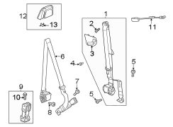 Seat Belt Receptacle Bolt