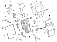 Image of Seat Latch Cover image for your 2023 Cadillac XT4 Premium Luxury Sport Utility  