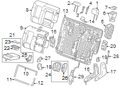 Bushing. Seat. Frame. A component which.