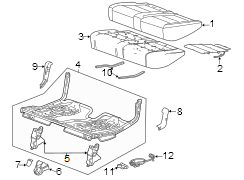 Image of Cover. Panel. Seat. A decor piece for a Seat. image for your 2017 Cadillac ATS Premium Performance Sedan 3.6L V6 A/T RWD 