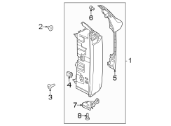 Image of Tail Light Bracket (Lower) image for your Cadillac Escalade EXT  